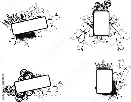 Black Vintage copyspace pack collection in vector format