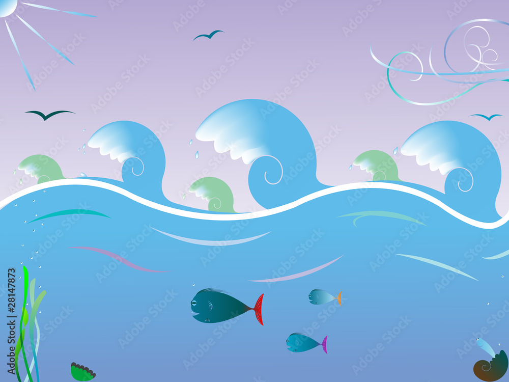 Obraz premium sea waves landscape