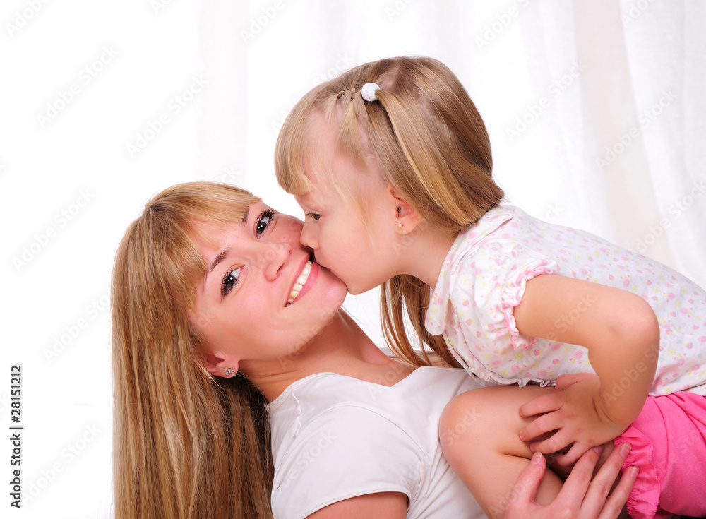 little girl and her mother little girl and her mother