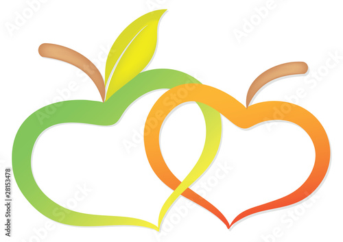 two apples due to heart