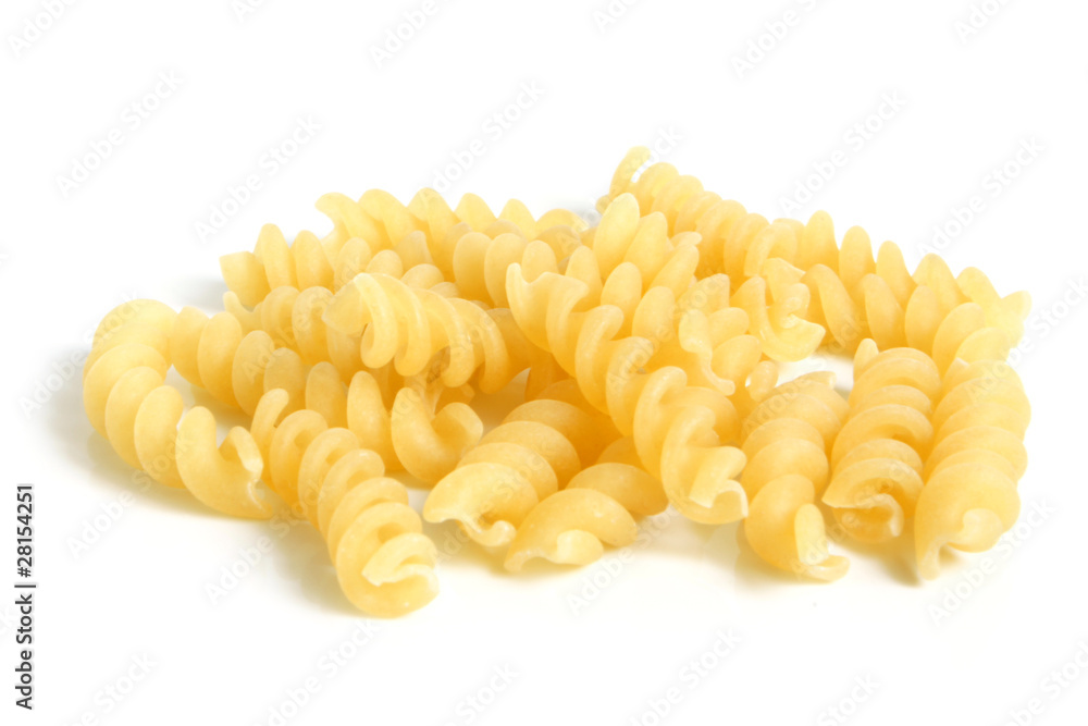 Close-up of italian pasta - spiral shaped Close-up of italian pasta - spiral shaped