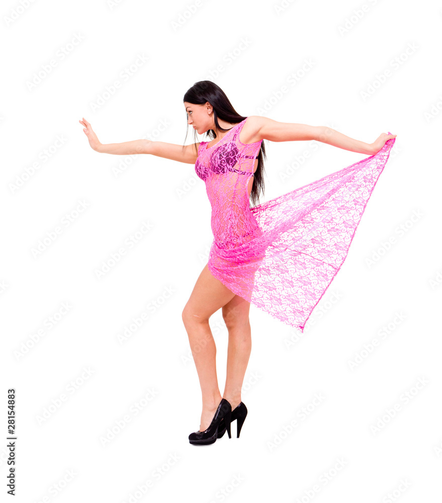 Naklejka premium Young woman dancing