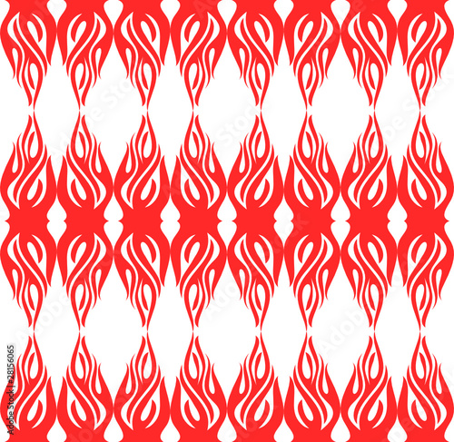 seamless fire on a white background