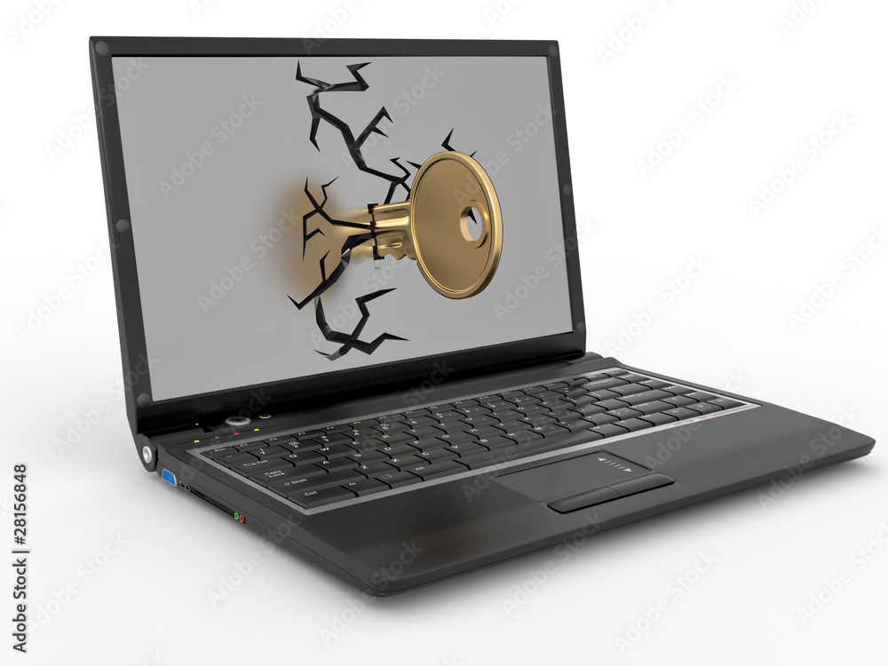 Password hacked. Key in laptop Password hacked. Key in laptop