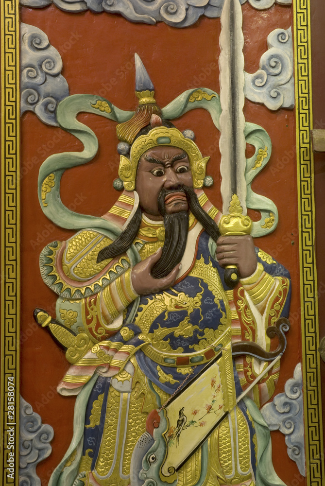 Obraz premium Chinese wood sculpture .