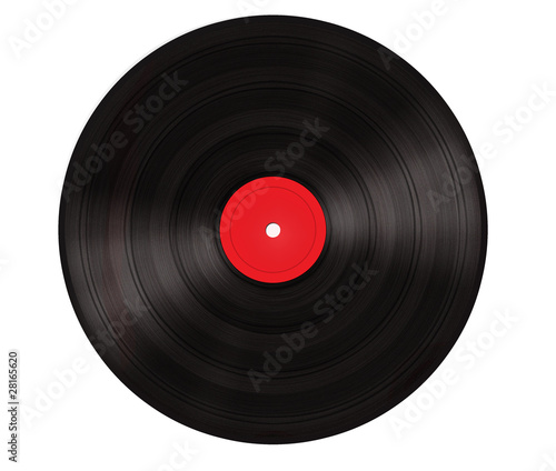 Red vinyl isolated