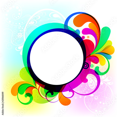 EPS10. Editable frame for your colorful design.