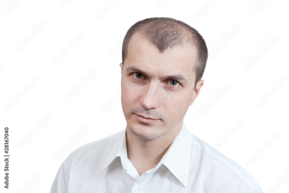 Obraz premium Młody człowiek na białym tle