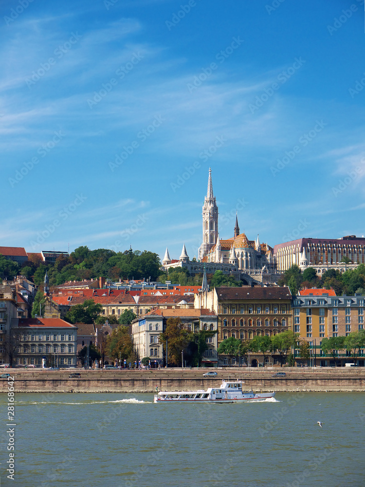 Budapest, Danube view with the Mathias church