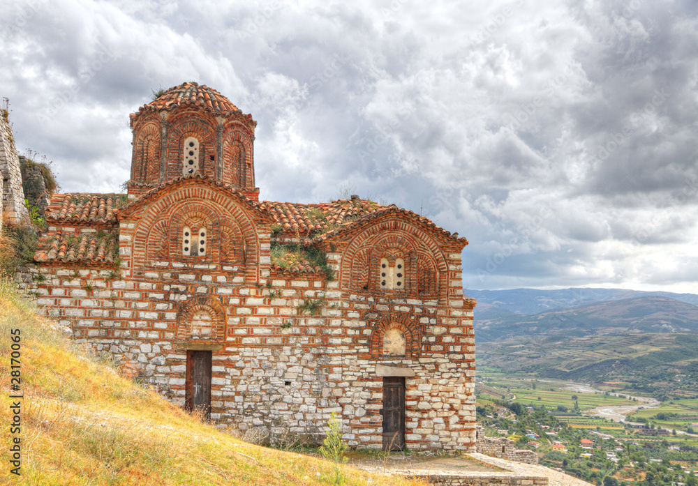 Orthodox Byzantine style church above Berat