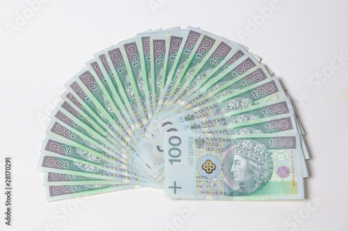 Polish money - PLN isolated on white background