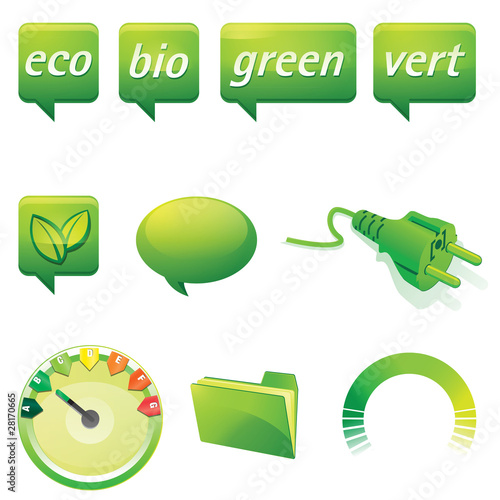 pictos vert, bio, ecologie, green attitude