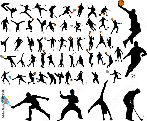58 high quality sportsmen - vector