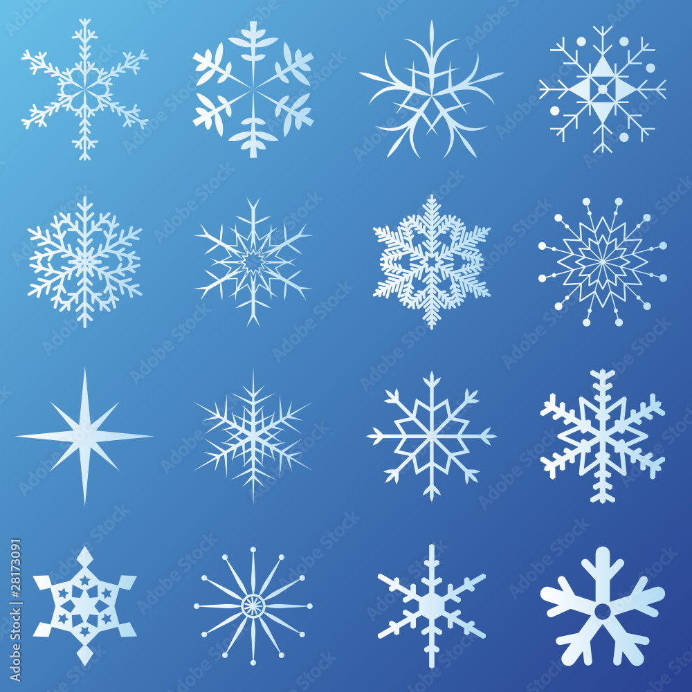 Schneeflocken und Eiskristalle Schneeflocken und Eiskristalle