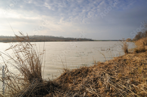 Cloudy day on the lake