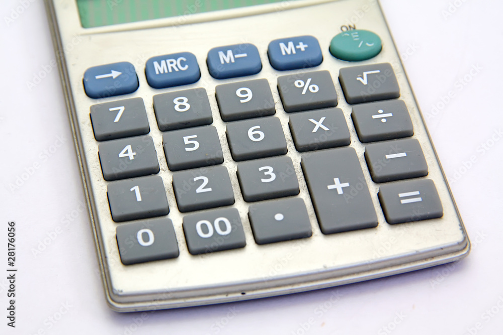Business calculator isolated on white background Business calculator isolated on white background