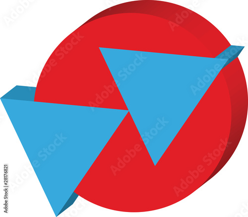 Logo rot blau