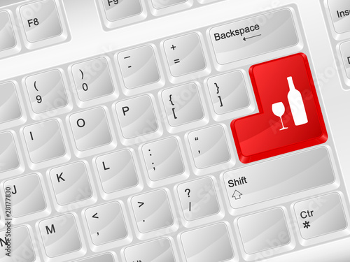 computer keyboard drink