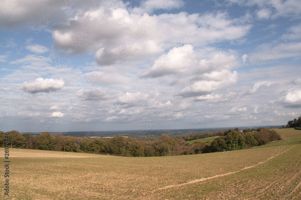 Clouds over Sussex Weald in autumn