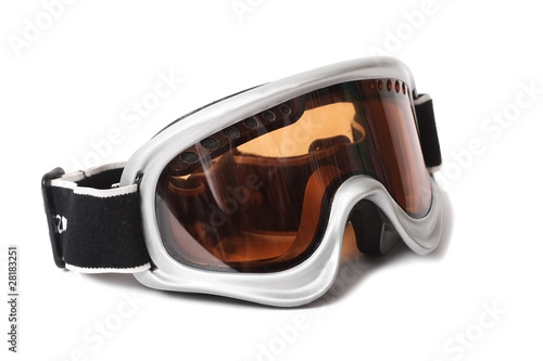 ski snowboard goggles on white background