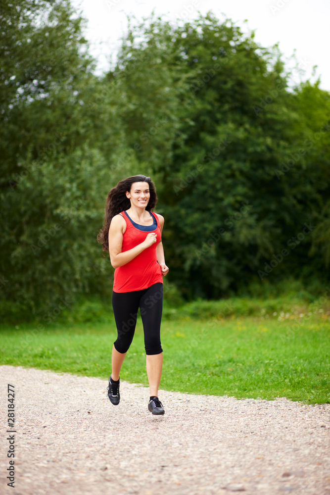 Frau joggt Frau joggt