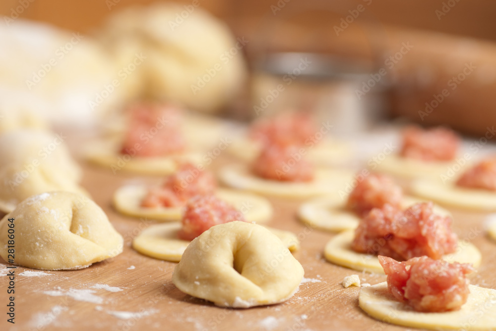 Pelmeni preparation Pelmeni preparation