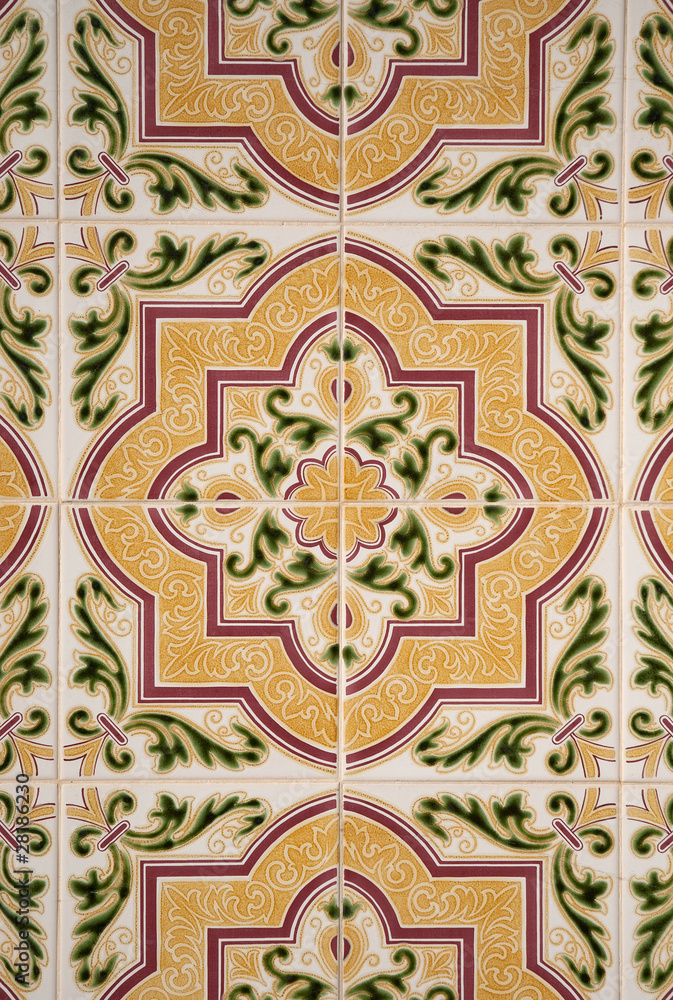 Traditional Portuguese glazed tiles Traditional Portuguese glazed tiles