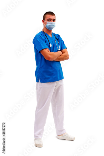 Confident doctor standing