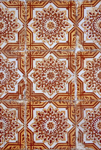 Traditional Portuguese glazed tiles