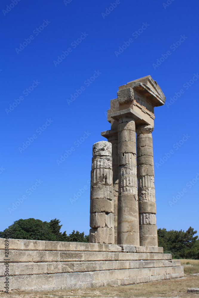 Old ruins on rhodos Greece