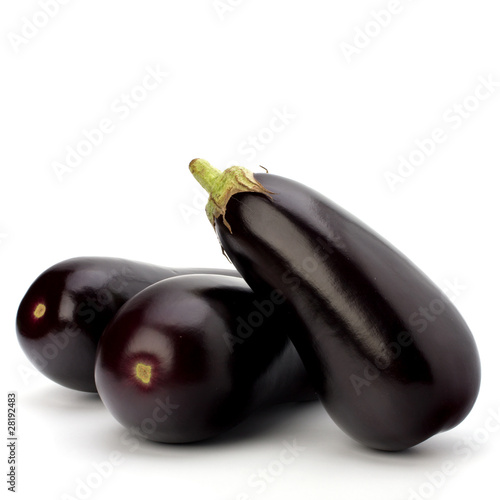 eggplants isolated on white background