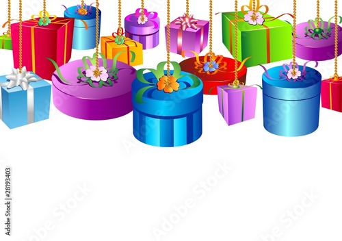 Regalo Confezioni Sfondo-Gifts Background-2-Vector