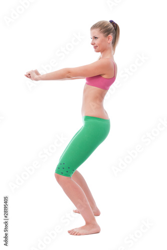 Women instructor exercising