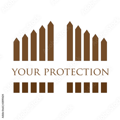 Logo protection of the house. Insurance (vector)