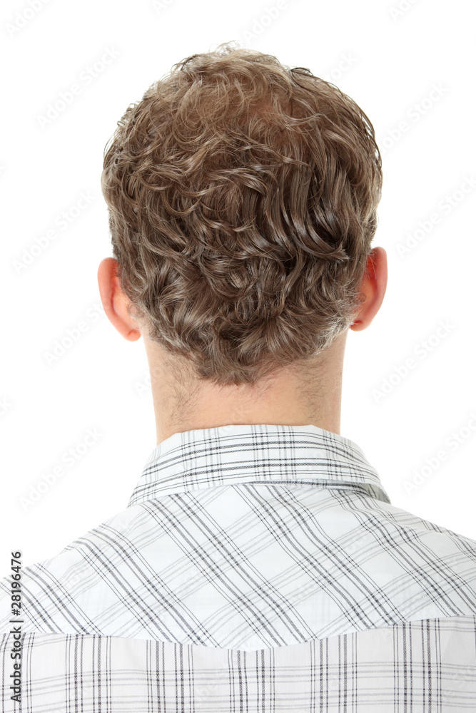 Fototapeta premium Back portrait of young man