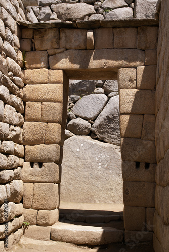 Inca gate or door detail at Machu Picchu