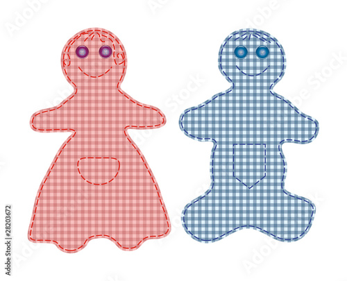 Applique fabric Vector