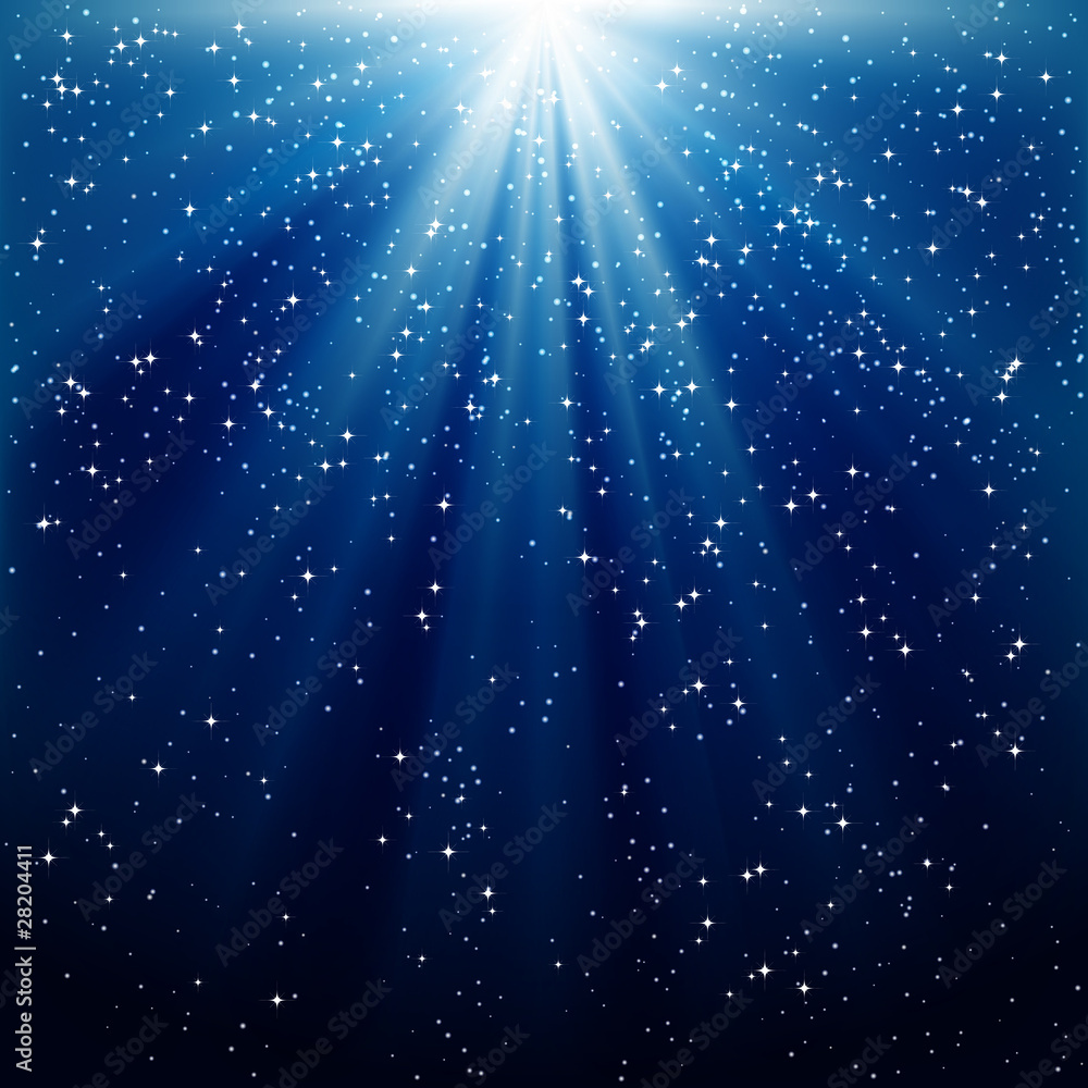 background of blue luminous rays - obrazy, fototapety, plakaty 