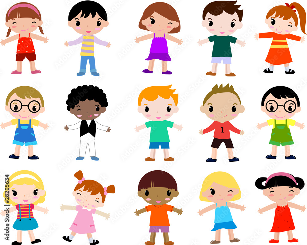 group of colorfully dressed, ethnically diverse children group of colorfully dressed, ethnically diverse children