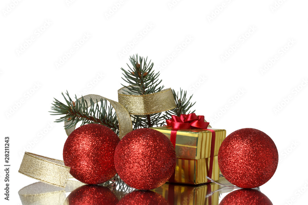 christmas decoration on a white background christmas decoration on a white background