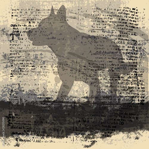 Wolf Grunge Background