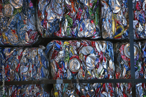 Crushed Aluminum Cans for Recycling