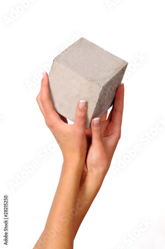 hands and cube