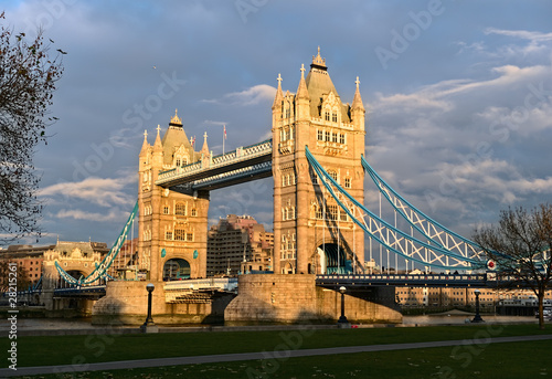 Tower Bridge, London, England, UK, Europe, winter sundown