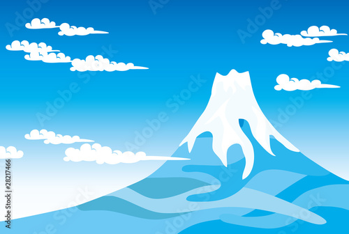 Blue sky and Mt.Fuji