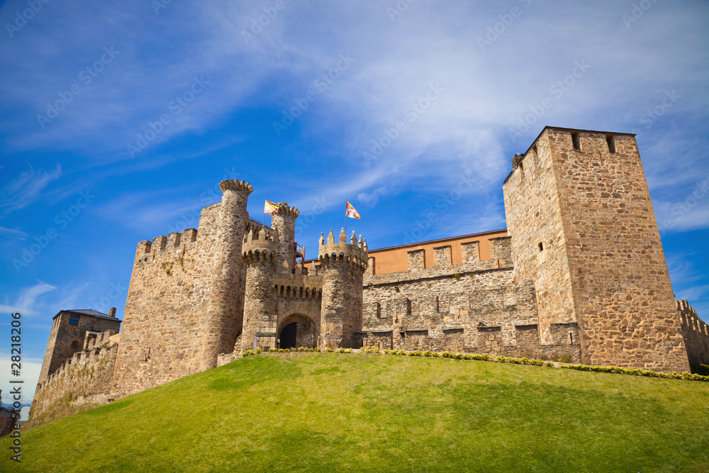 Templar castle of Ponferrada, province of Leon, Spain