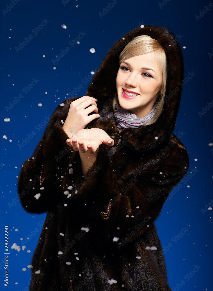 blonde girl in furs blonde girl in furs