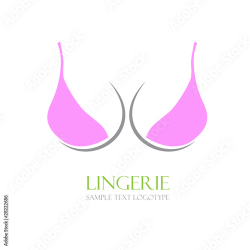 Logo pink bra, lingerie ( vector)