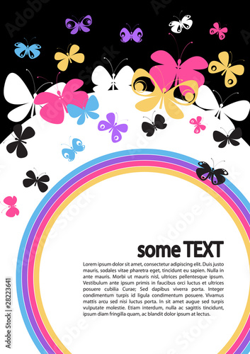 butterflies and circle