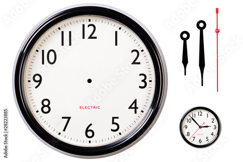 Blank clock face and hands